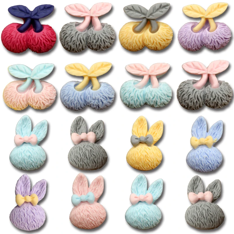 6 шт. Детские пуговицы с вишневым кроликом для детской одежды декоративные