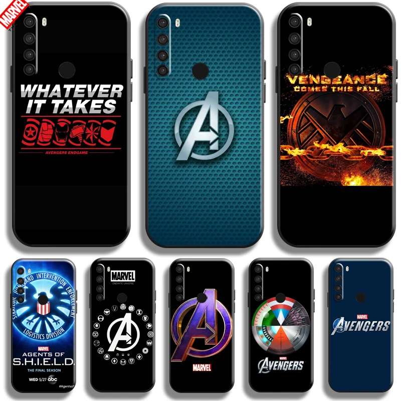 

Avengers Logo Phone Case 6.3 InchFor Xiaomi Redmi Note 8T Back Black Bumper Ultra-Thin Carcasa Soft TPU Funda