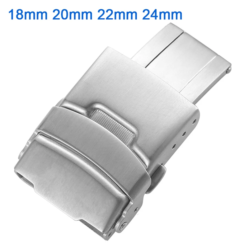 

304 Stainless Steel Watch Band Buckle Diving Style Folding Clasp for Seiko Watch Strap Lock 18mm 20mm 22mm 24mm