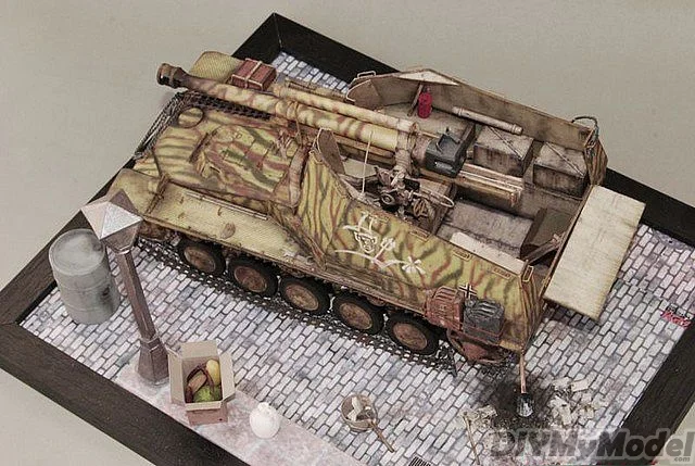 

DIYMyModeI German wasp self propelled gun DIY Handcraft Paper Model KIT Handmade Toy Puzzles Gift Movie prop