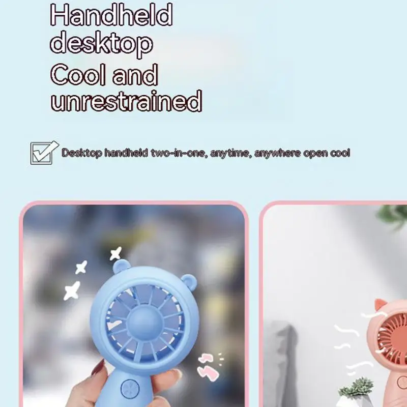 Мини-вентилятор портативный персональный с USB-зарядкой и регулируемой скоростью