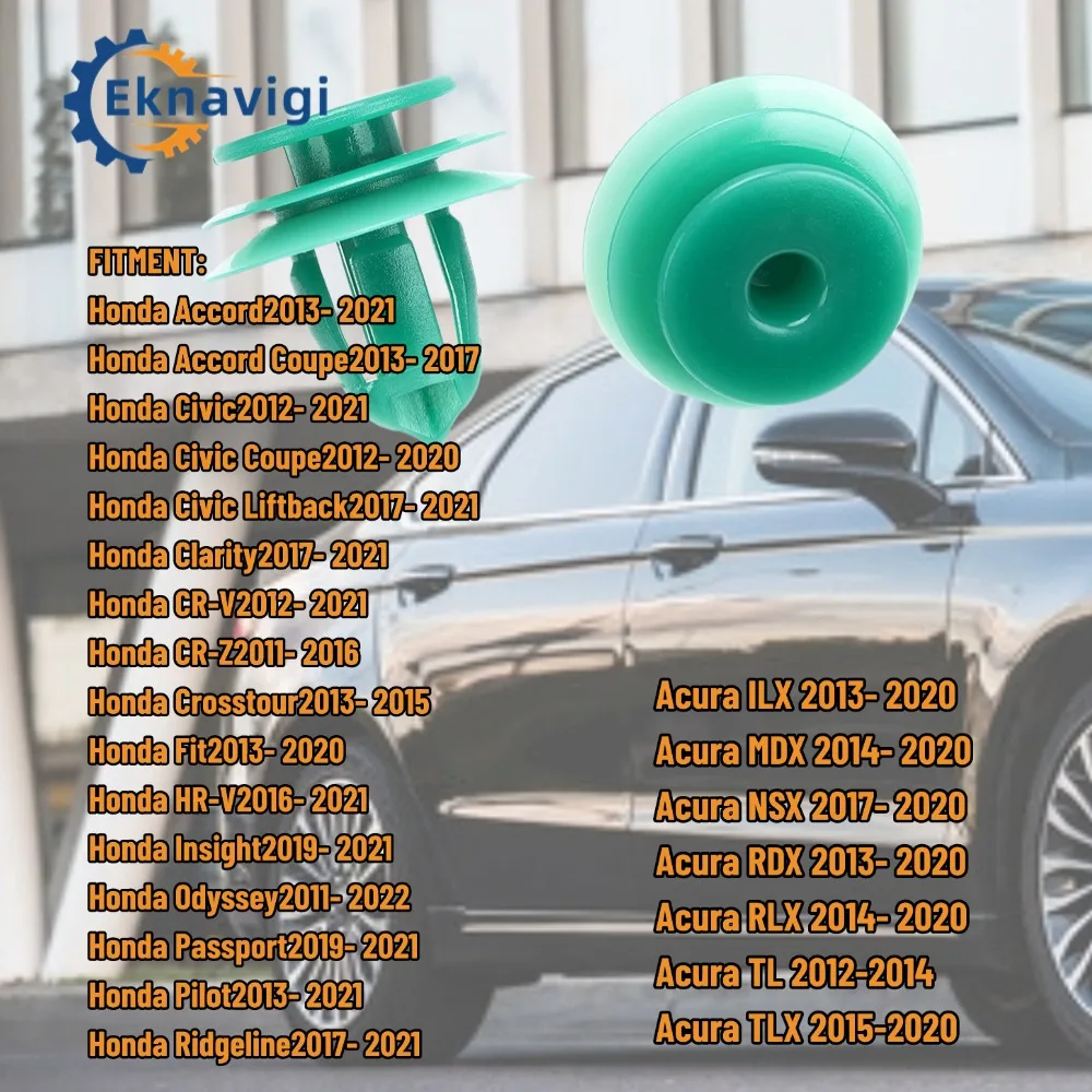 Зажим OE 91560-SZW-003 для обшивки дверной панели Honda Odyssey CR-Z Civic CR-V HR-V Crosstour Accord Pilot 20 шт