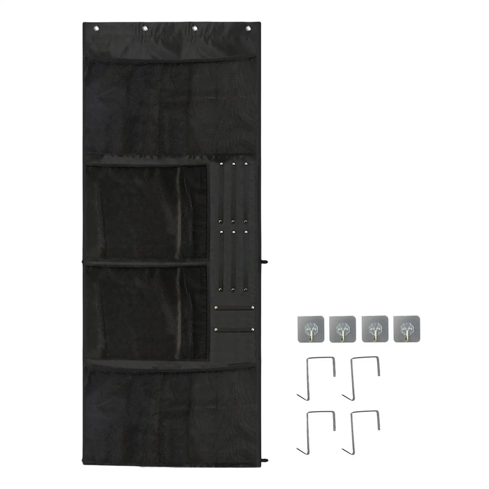 Breathable Hanging Shelves Over The Door Organizer Mesh Storage Organizer Bag for Baby Plush Toys Bathroom Kids Room Balcony