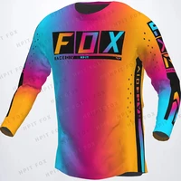 2022 mx mens summer long sleeved downhill mtb mountain bike cycling breathable designer clothes motocross jersey hpit fox