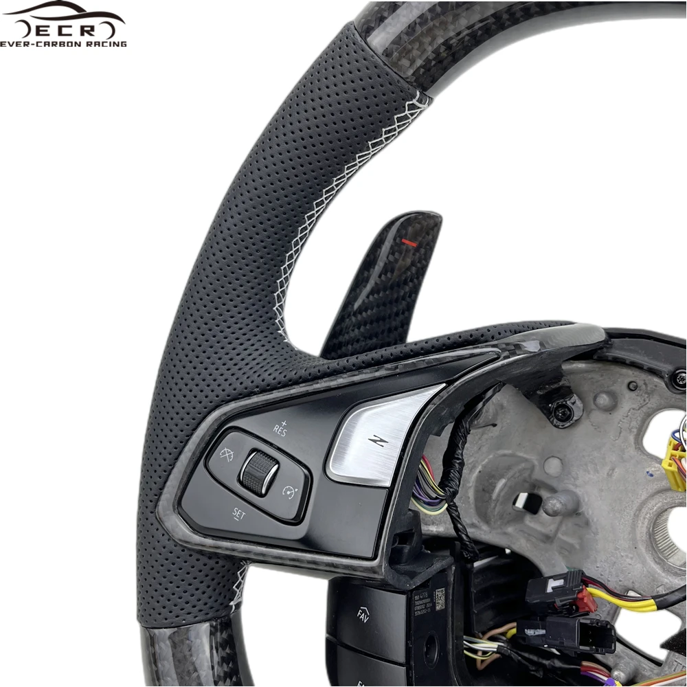 Фото Высококачественный карбоновый руль Ever-Carbon Racing ECR с подогревом для Corvette, изготовленный на заказ №4
