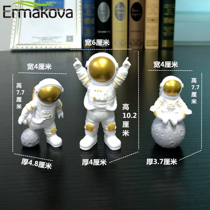3 шт. декоративные статуэтки астронавта с Луной | Дом и сад