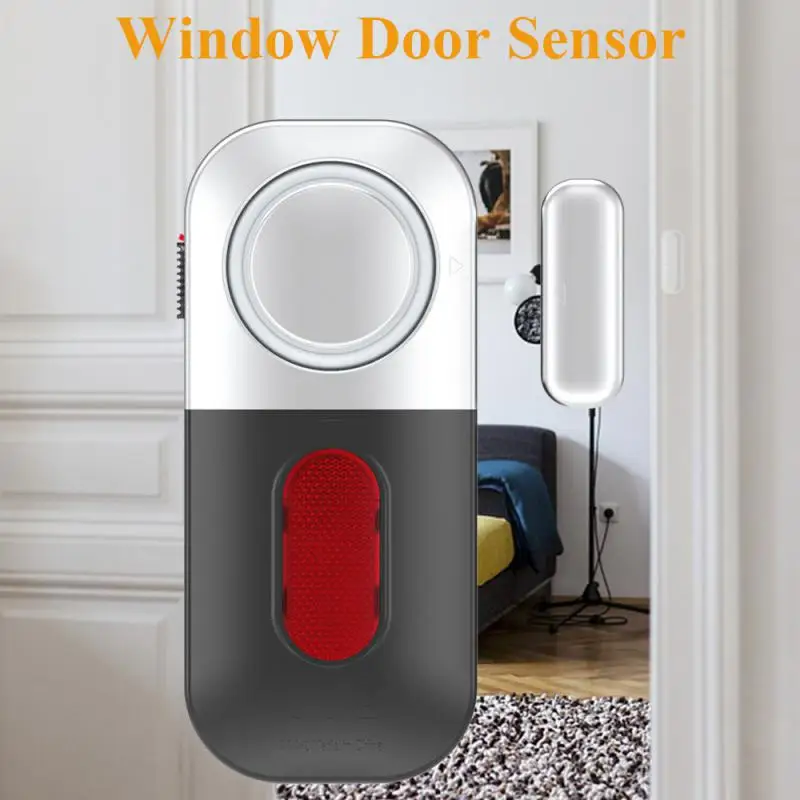 

Window Door Sensor Security Protection 130dB Alarm Portable Door Magnetic Anti-theft Induction Easily Install for Hotel Home