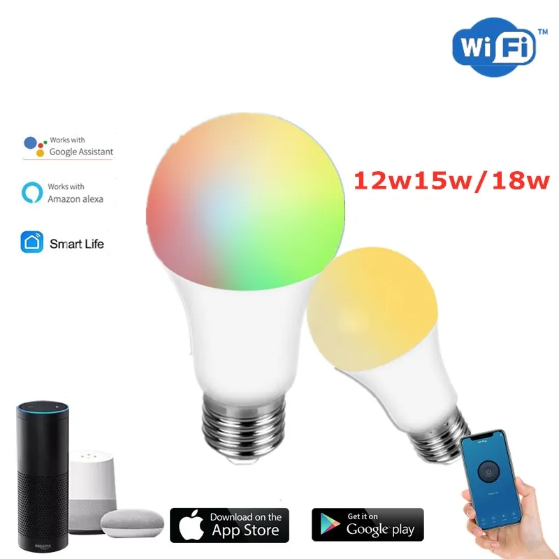 

Cozylife Smart Wifi Dimming Light 12W/15W/18W RGBCW Bulb Dimmable Timer Function Lamp Voice Control Works With Alexa Google Home
