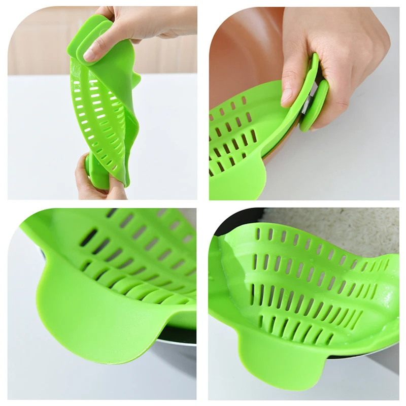 Кухонный дуршлаг 2 шт. силиконовый с зажимом стеллаж для слива пасты |
