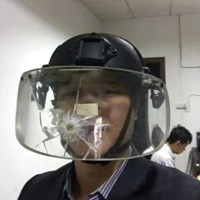 NIJ IIIA Level 3A Face Shield для MICH Fast Helmet, тактический баллистический козырек с планкой Пикатинни, военная полиэтиленовая маска, защита для страйкбола (art.: 3920cf38ca8fc) - 3920cf38ca8fc