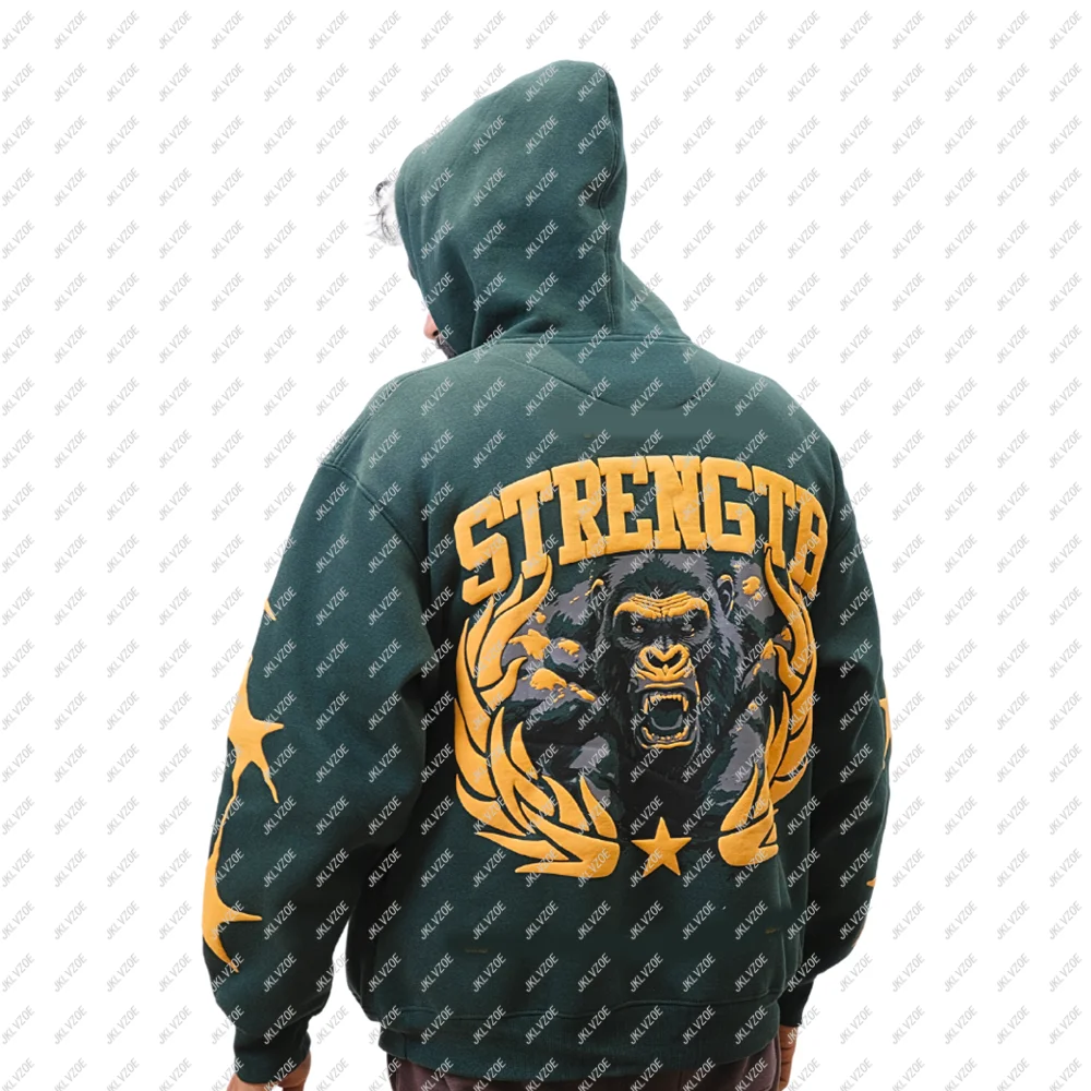 Пуловер Унисекс С Капюшоном Большого Размера Повседневная Одежда Для Мужчин И