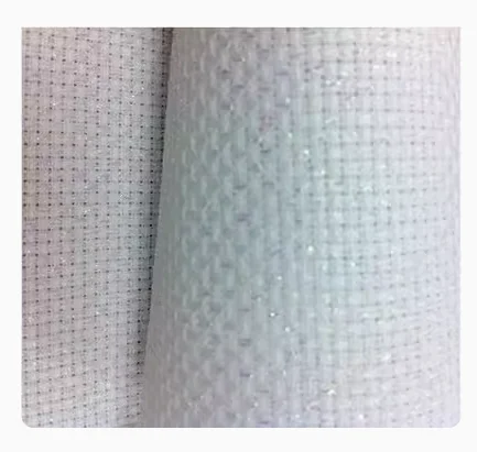 Ткань для вышивки крестиком 42x50 см 11CT 14ct металлик белый цвет
