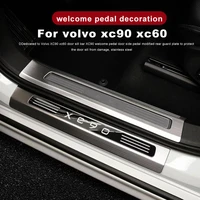 for volvo xc90 2016 2022 exterior door sill strip decoration scuff guard plate sticker stainless steel accessories car styling