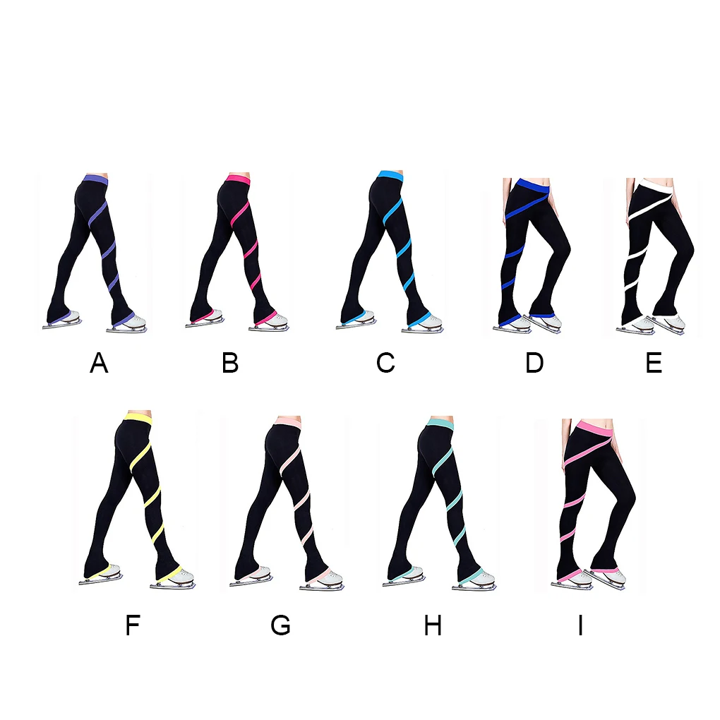 

Ice Skating Pants Customized Dance Thick Skating Trousers Washable Team Training leggings Children Gem Blue XXS