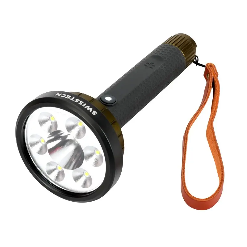 

Steigern 2000 Lumen LED Rechargeable Flashlight, IPX7 Waterproof, Digital Focusing