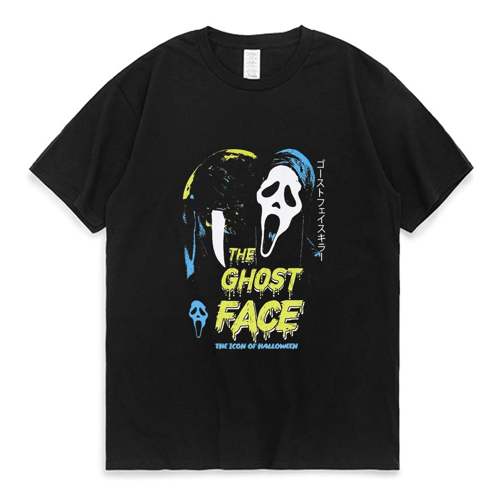 

Ghost Face Vintage Halloween T-shirt for Men Women Happy Halloween 2022 New Fashion Hip Hop Short Sleeve T Shirt Black Tee Shirt