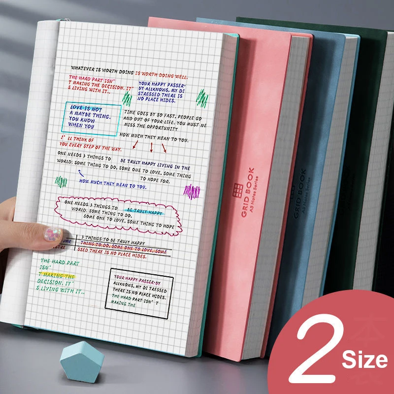 

Notebook A5/B5 Thickened Large Business Super Thick Grid Square Book Grid Diary Cuaderno Notebooks And Journals diary Grid Book