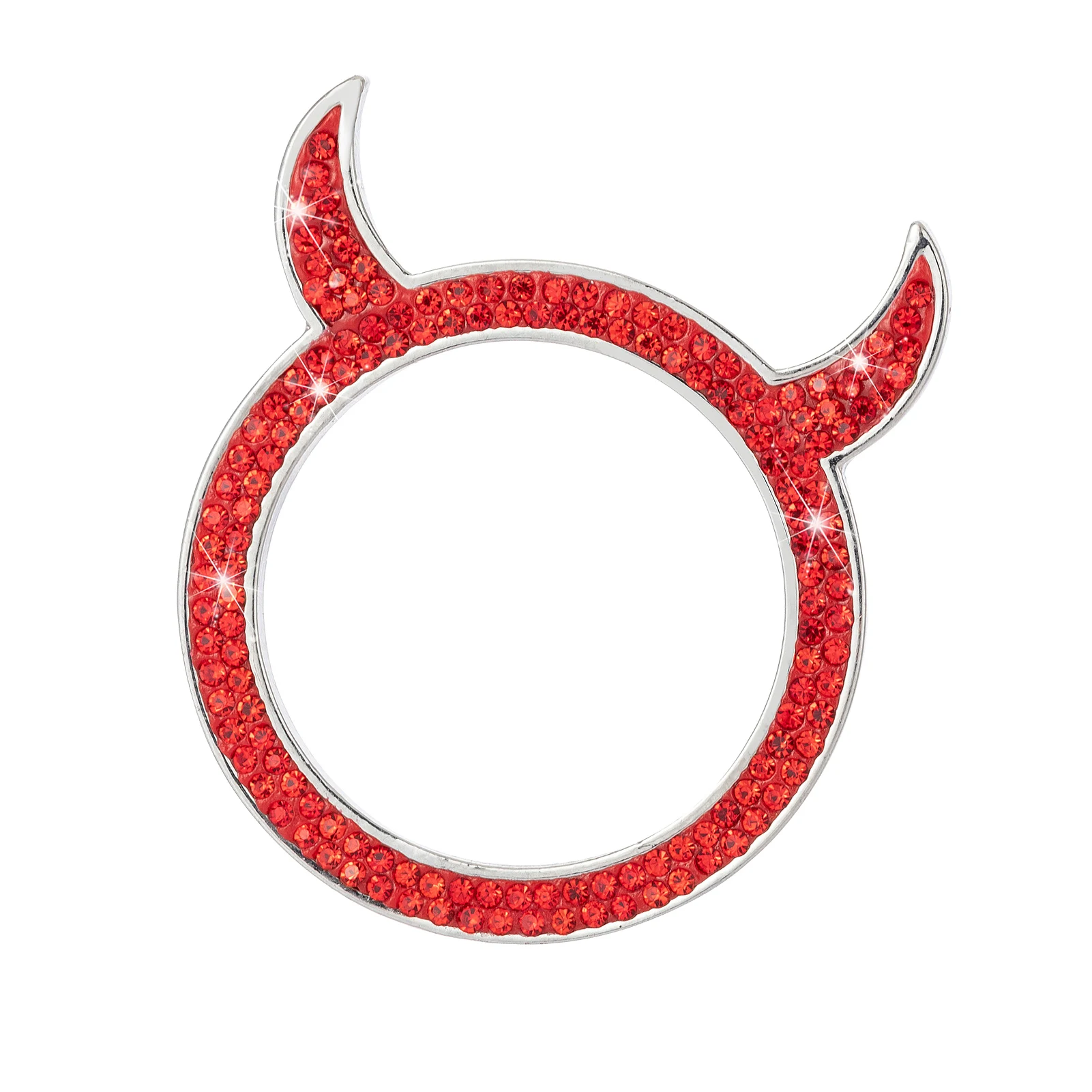 

Накладка кнопки запуска автомобиля, блестящее автомобильное кольцо стразы, украшение для запуска и остановки двигателя автомобиля, Универ...