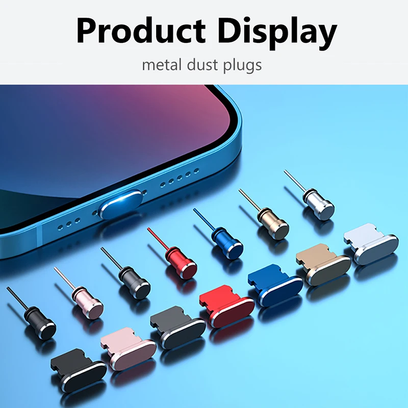 Dust Plug For iPhone Charging Port Dust Plug Charm Aluminum Alloy Dust Port Stopper Cap Cover For iPhone 11 12 13 Pro Max X XR 8 images - 6