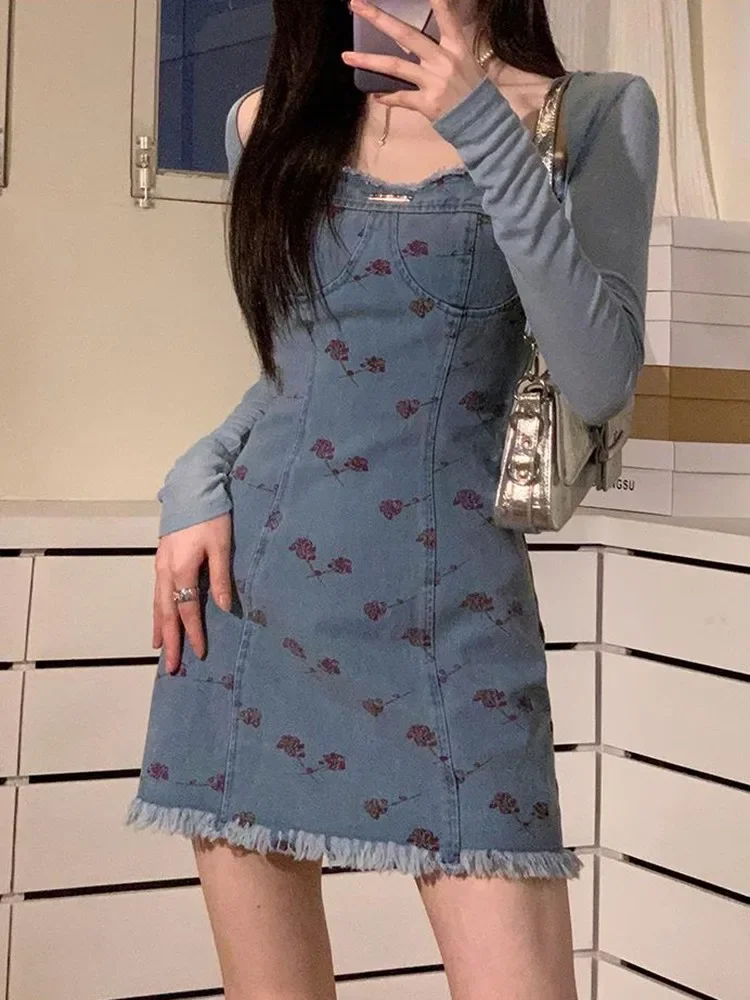 Милое сексуальное платье MiiiiX на бретельках с цветочным принтом для девушек