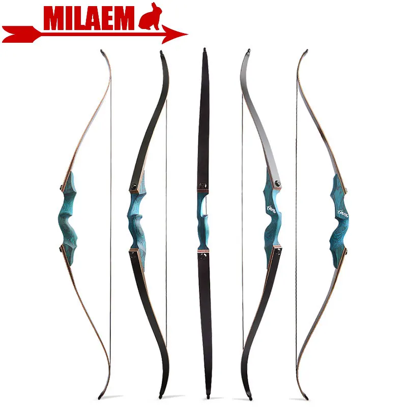 60inch Archery Recurve Bow 20-60lbs 15inch Wooden Riser Takedown American Hunting Bow Shooting Accessories