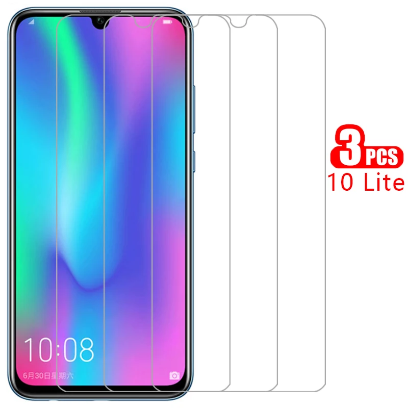 

Защитное закаленное стекло для huawei honor 10 lite, защита экрана на 10 lite light 6,21, пленка huawey huwei honer onor hono