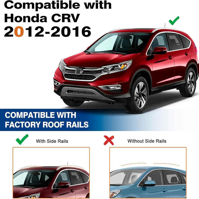 Фото Автомобильный багажник на крышу в стиле OEM для Honda CRV CR-V 2012-2016, рельсы, багажник, багажник, верхняя поперечина, аксессуары для рейки №4