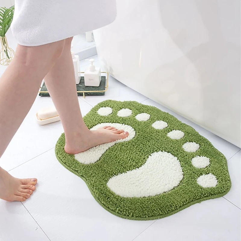 

Bathroom Rugs Mats Big Feet Bathroom Mat Soft Microfiber Bath Water Absorbent Non-Slip Mat Used In Bathroom Shower Room Promotio