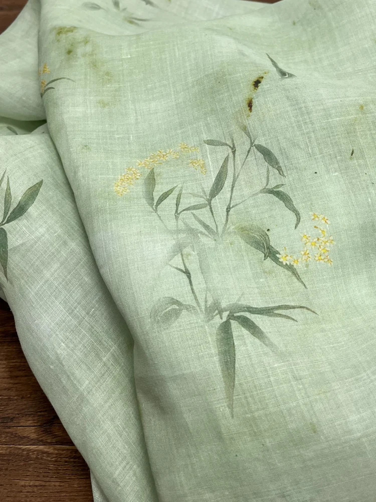 Рубашка с китайским Ретро принтом рами на весну и лето художественная Женская