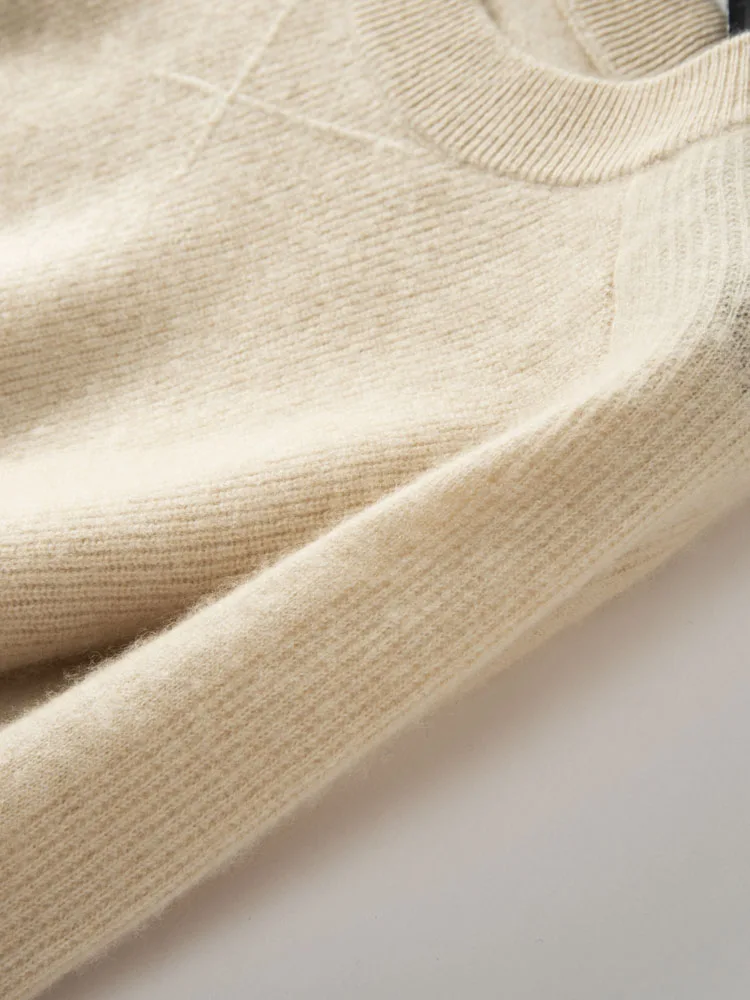 Осенний 100% чистый кашемировый свитер Мужской Свободный вязаный пуловер с