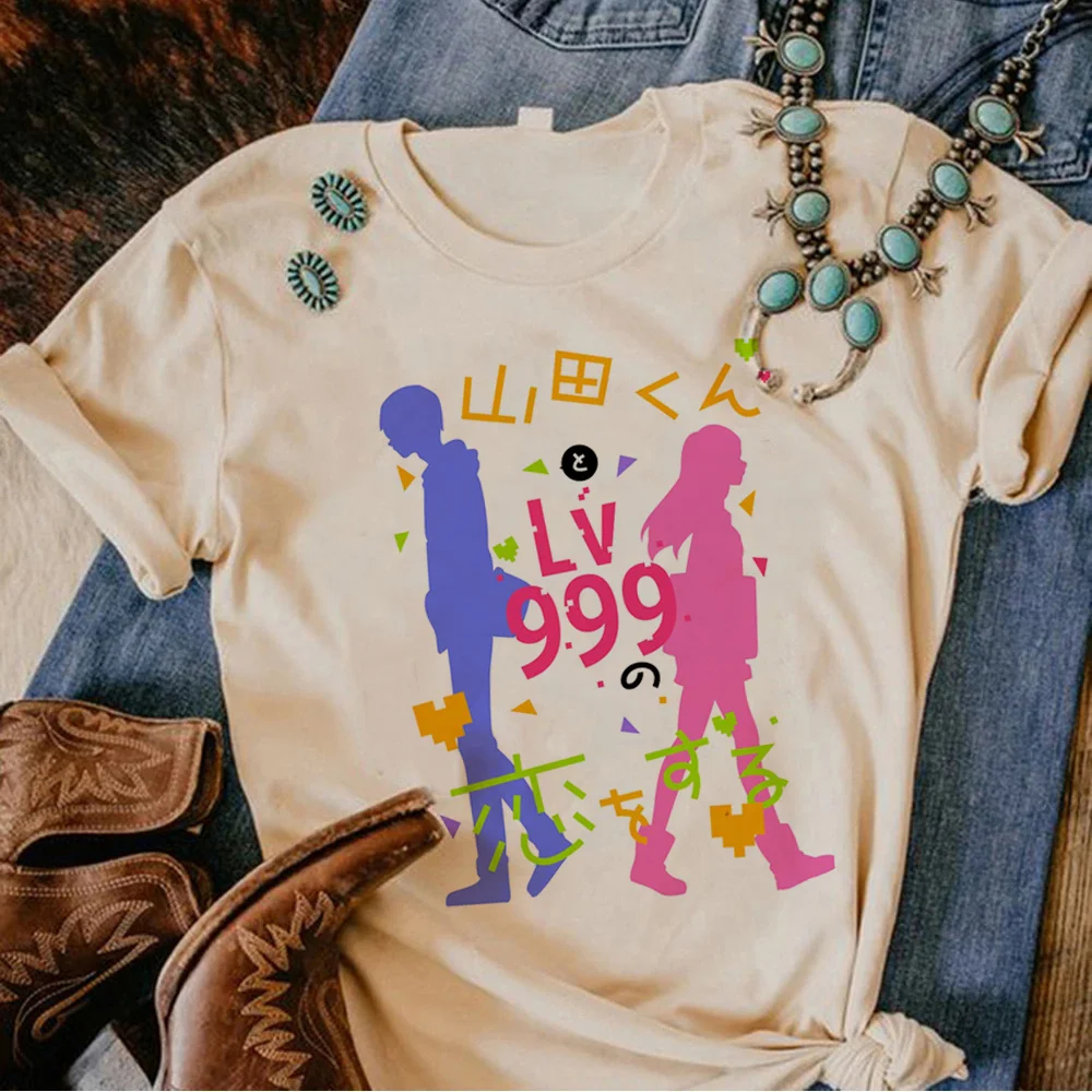 

Yamada Lv999 top women streetwear t shirt female Japanese anime manga clothes