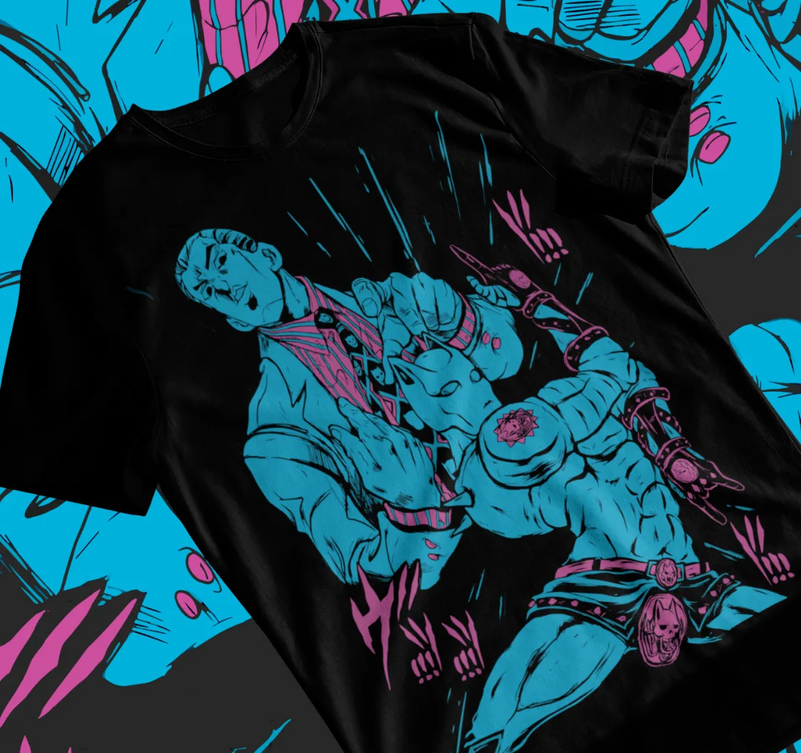 Мягкая Футболка с принтом Невероятные приключения Джоджо