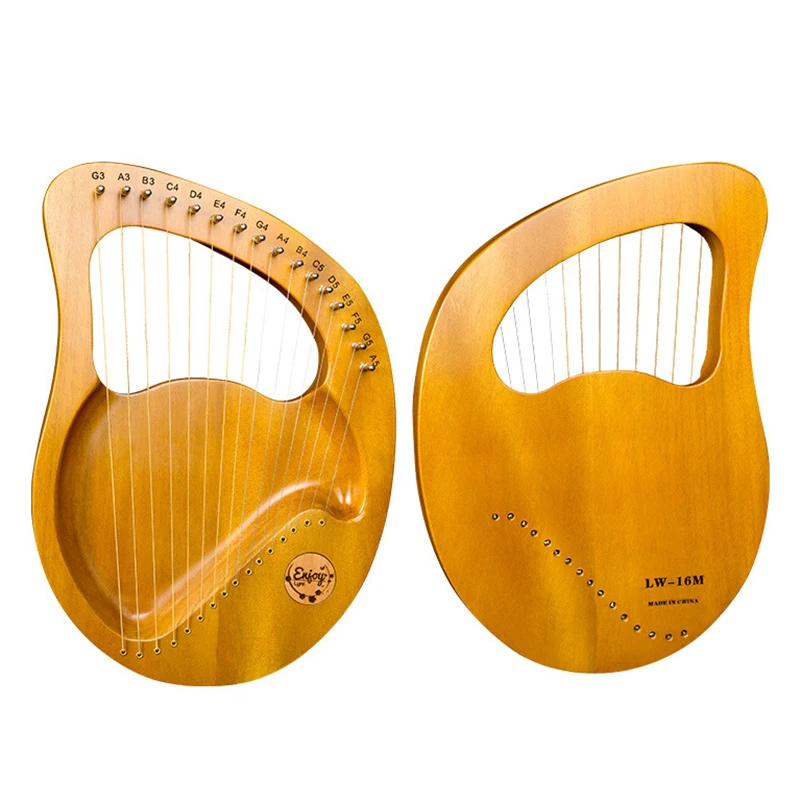 Wood Professional Music Lyre Harp 16 Strings Special Chinese Harp Instrument Design Tradit Women Estrumento Music Game Supplies enlarge