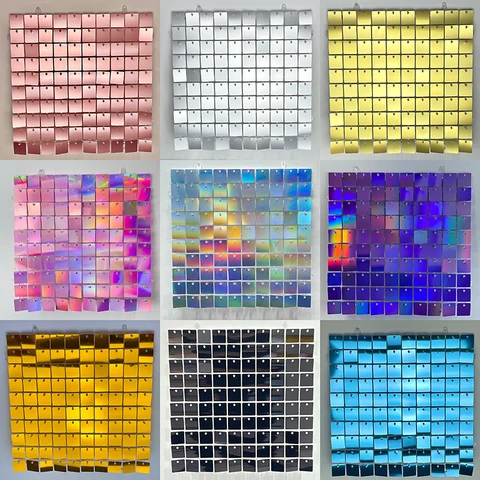 Золотые блестящие фоновые панели для фотозон 30x30 см