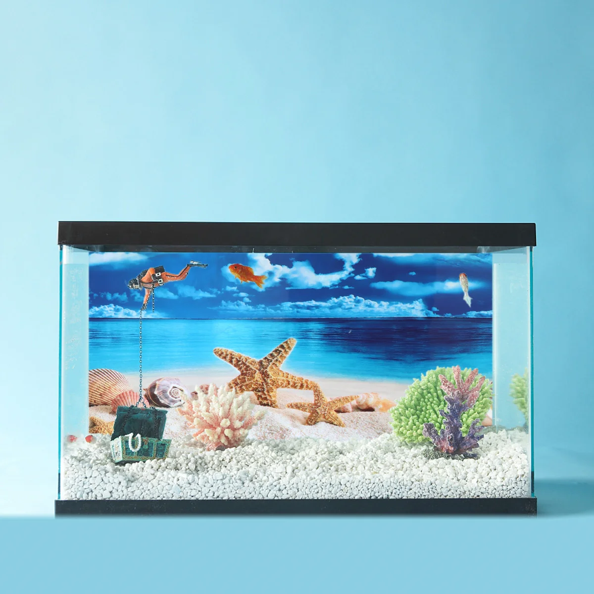 

Fish Tank Background Paper 3d Wallpaper Aquarium Background Poster Three-dimensional Aquarium Sticker 3d Aquarium Backgrounds