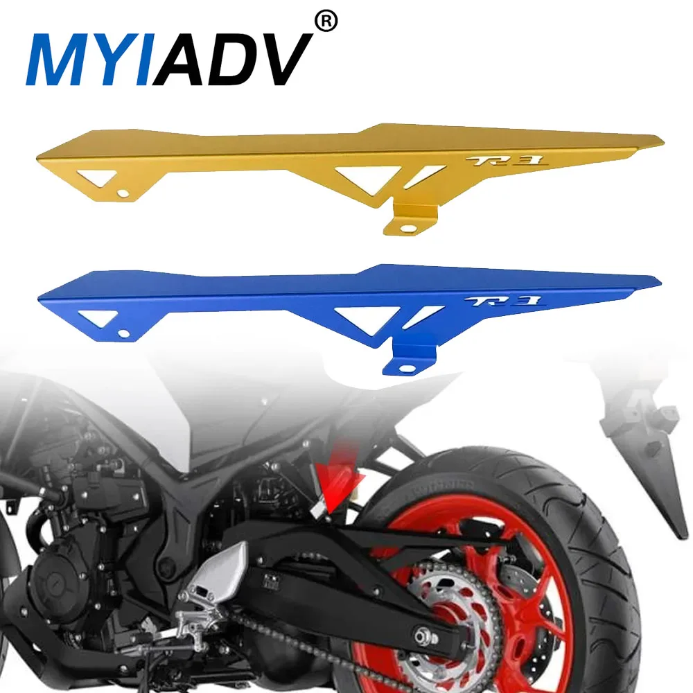 Фото Для Yamaha MT03 MT25 YZF-R3 YZF-R25 2015-2018 мотоциклетная защита цепи заднего колеса, защитная крышка звездочки, аксессуары №1
