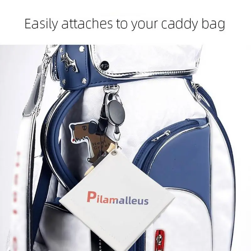 

Wet Dry Golf Towel PU Leather Golf Ball Towel Golf Club Pocket Towel Golf Cleaning Towel Golf Towels With Clip And Holder