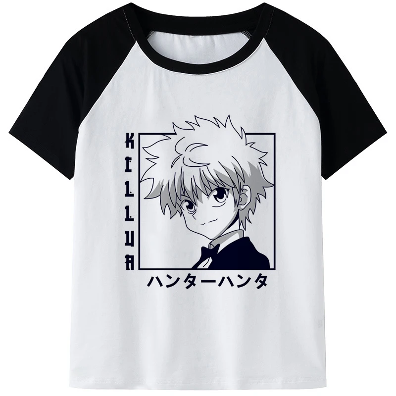 Футболка унисекс с японским аниме Hunter X Мужская футболка Killua Zoldyck забавная