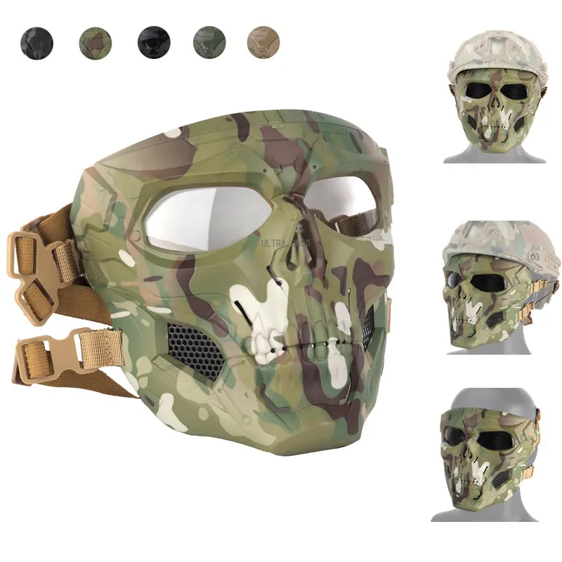 

Tactical Skull Full Face Mask Anti-impact Military Airsoft Shooting Wargame Face Masks Men Women Halloween Cosplay Skull Masks
