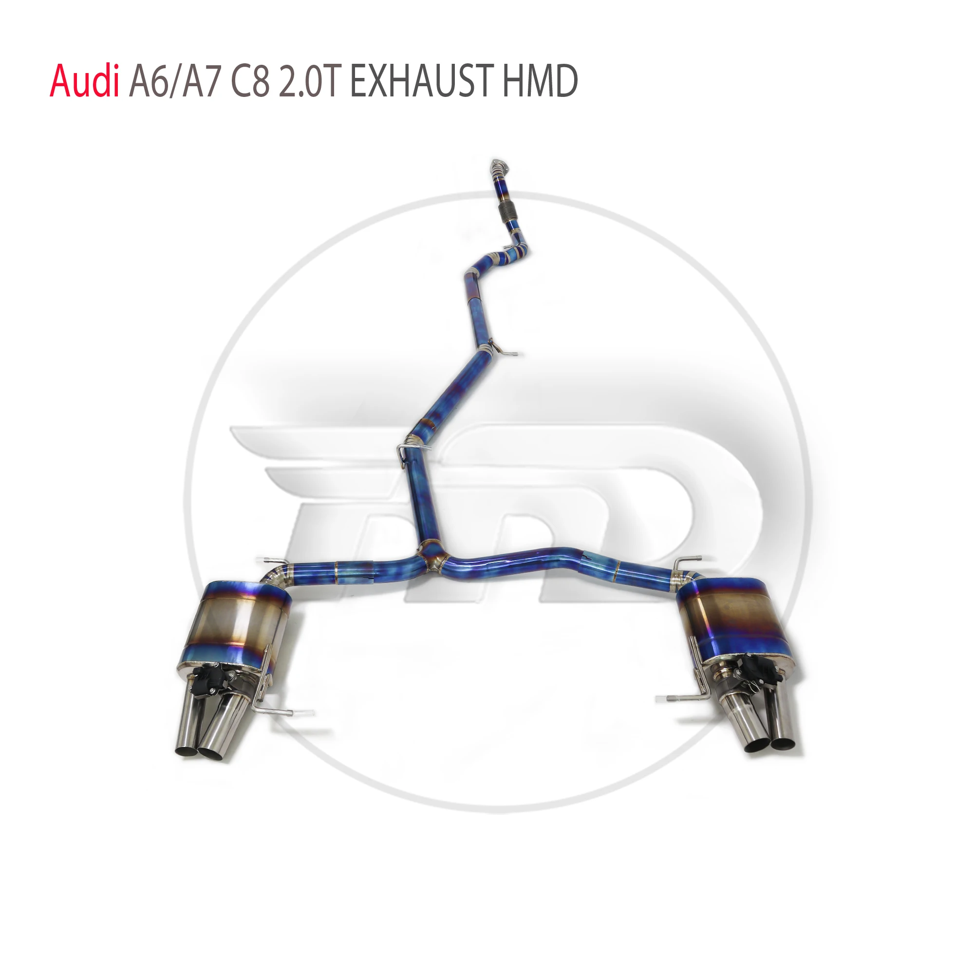 

HMD Titanium Alloy Exhaust Systems Performance Catback For Audi A6 A7 C8 2.0T Valve Muffler Front Pipe Resonator Delete