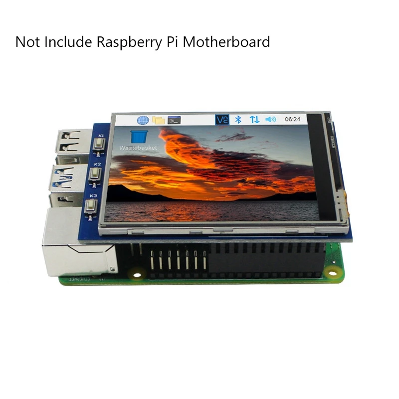 

2,8 дюймовый дисплей SPI для Raspberry Pi 4B/3B/3B + емкостный монитор с сенсорным экраном 320X240 с сенсорной ручкой