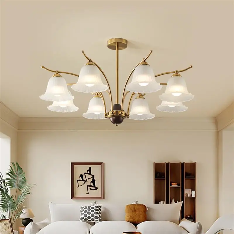 Минималистичный Декор люстры для гостиной кремовый стиль ландыш спальня