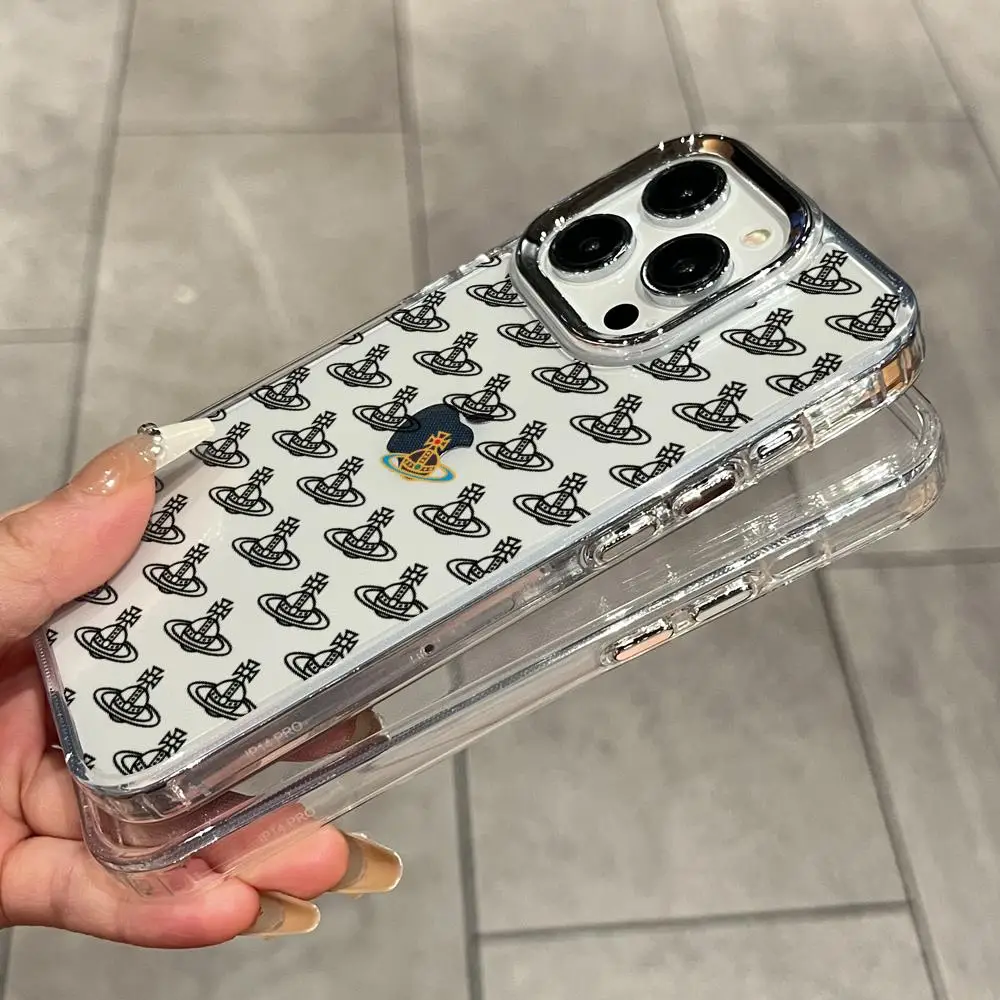Фото Чехол для телефона V-Vivienne-w-Westwood для iPhone 17 Air 16 15 14 Plus 13 12 11 Pro Max 16e, противоударный, прозрачный, с HD-защитой задней панели №5