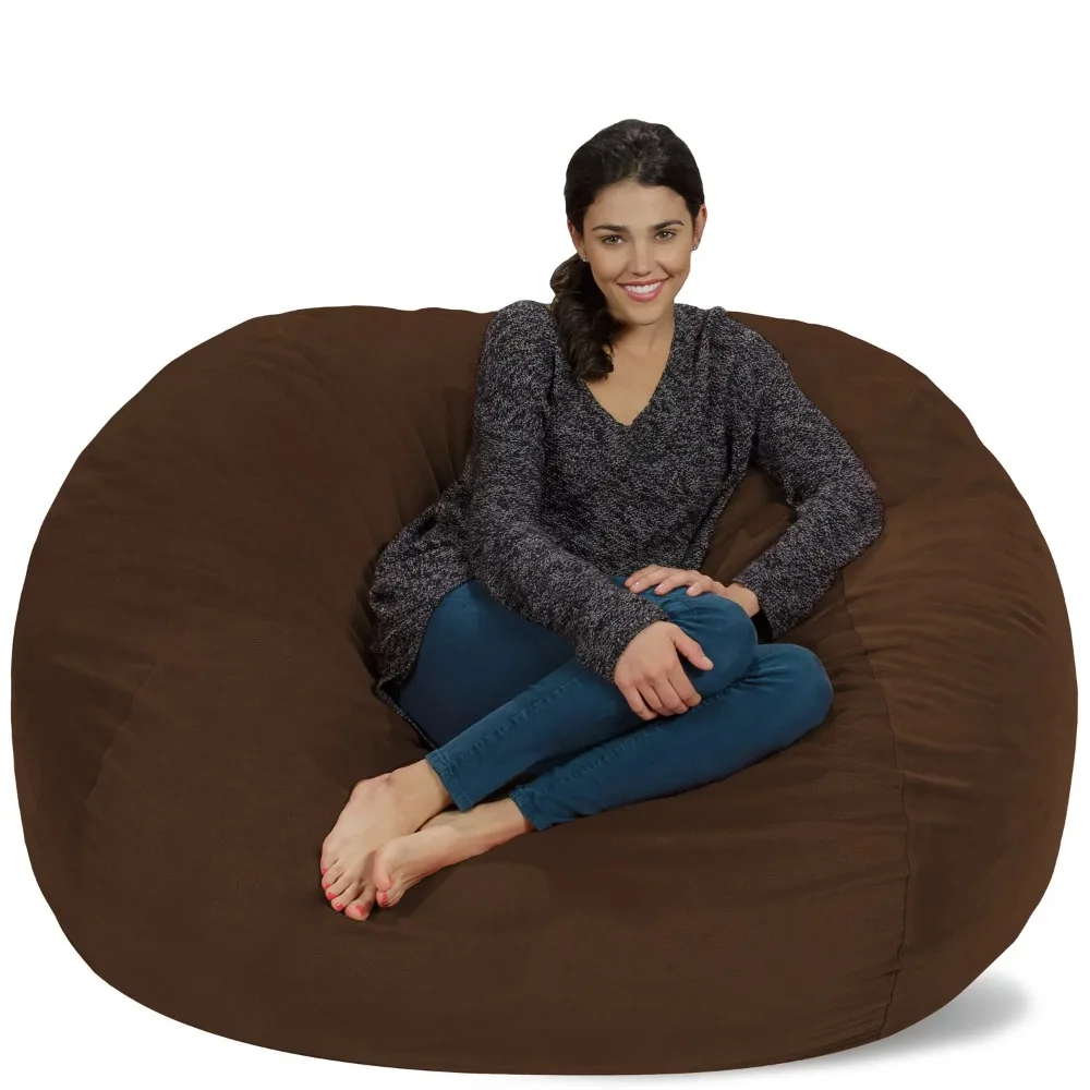 

Bean Bag Chair, Memory Foam Lounger with Microsuede Cover, Kids, Adults, 5 ft bedroom chair bean bag sofa