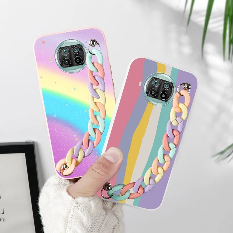 Чехол для Xiaomi Mi 10 T Lite радужная цепочка ТПУ чехол 10TLite t lite Mi10T матовый mi10lite 10tlite -