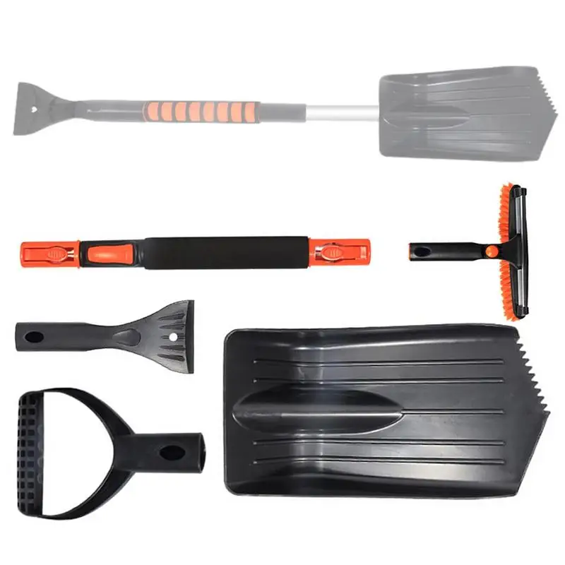 

Car Snow Brush And Ice Scraper Kit Telescopic Snow Remover Ice Shovel Multifunctional Winter Snow Shovel For Deicing Defrosting