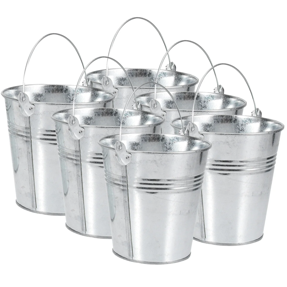 

Bucket Metal Buckets Mini Tin Pails French Tinplate Serving Fries Pail Party Galvanized Ice Candy Favor Flower Icing Handles