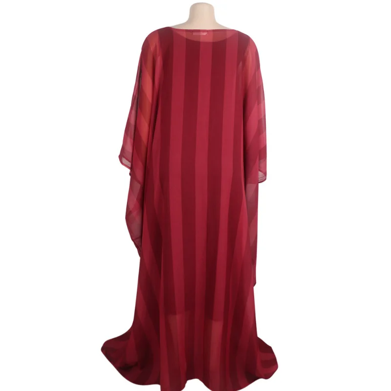 2023 New Muslim Robes Ladies Abaya African Dresses for Women Summer Chiffon Pearl Long Maxi Dress Traditional Clothing Plus Size
