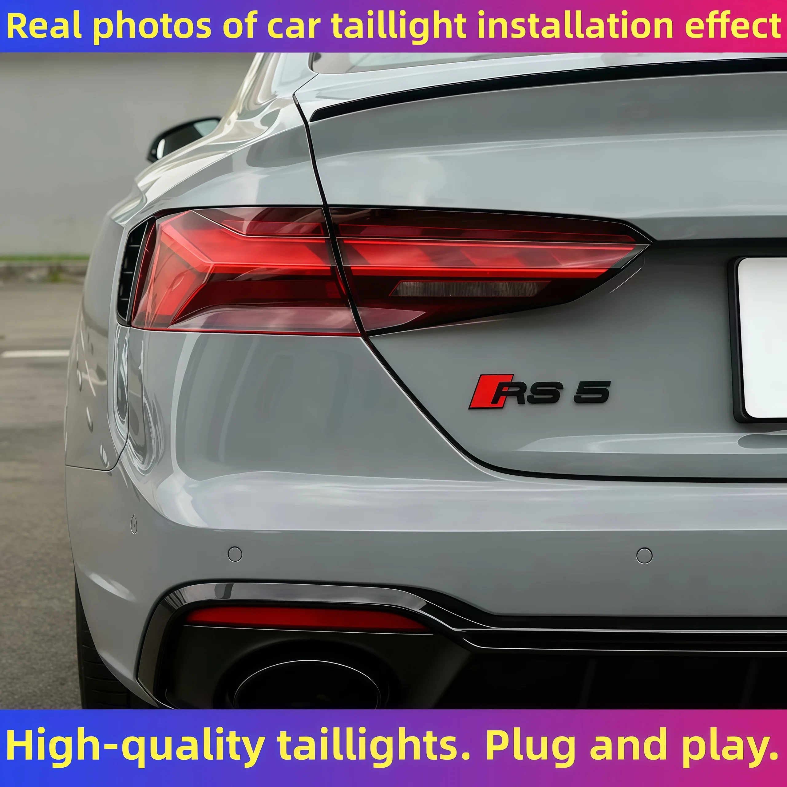 Фото Задний фонарь для Audi A5 S5 RS5 2017-2020: обновленный OLED-дисплей, динамическая подсветка, последовательный сигнал поворота, аксессуары №5