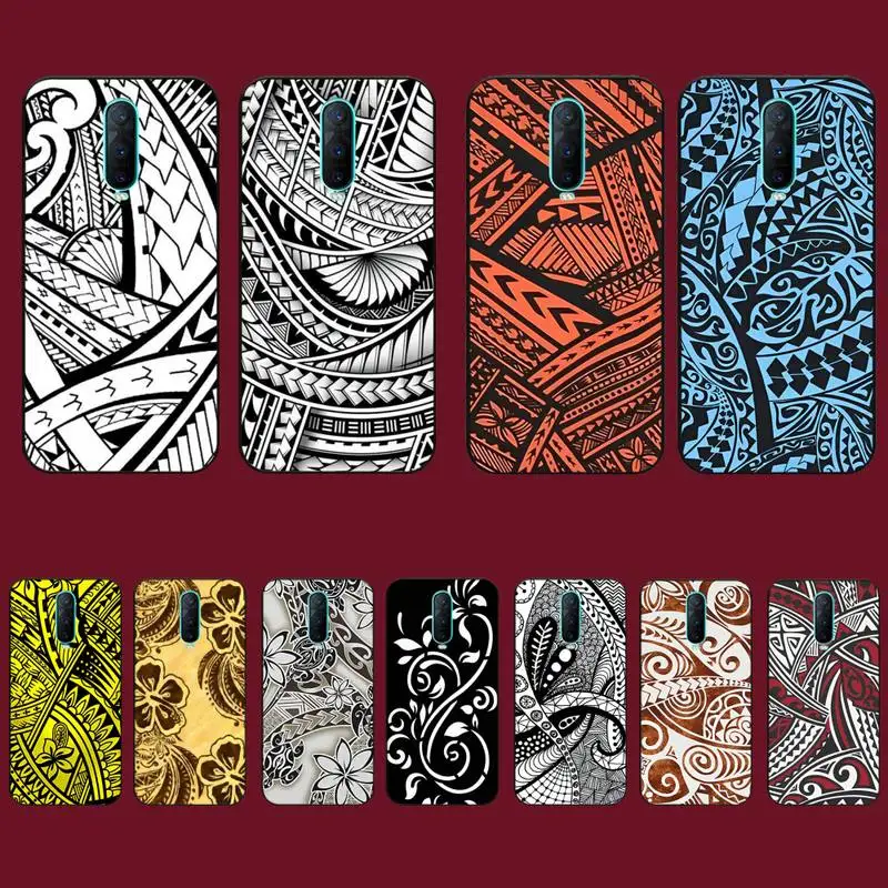 

Maori polynesian samoan tribal Phone Case for Vivo Y91C Y11 17 19 17 67 81 Oppo A9 2020 Realme c3